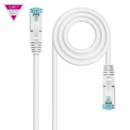 Nanocable Cable de Red CAT.7 SFTP AWG26 25 cm Blanco